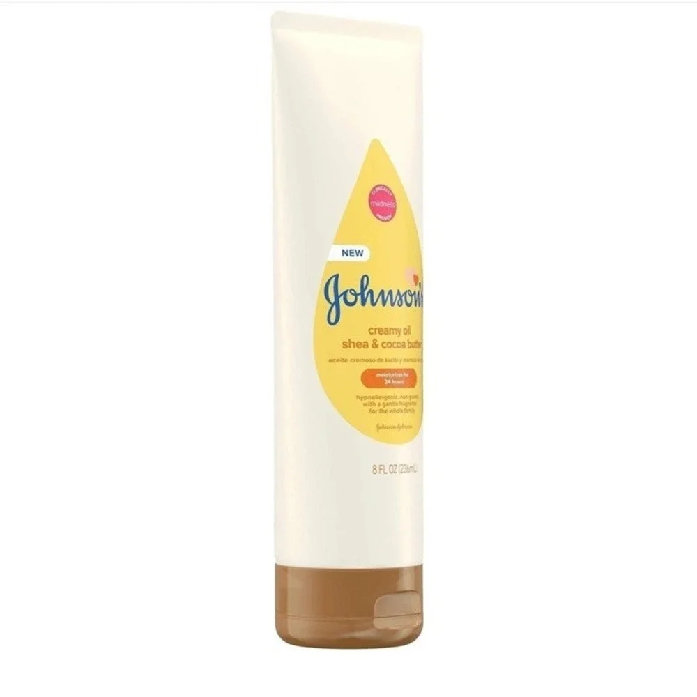 Johnson's Creamy Oil for Baby, Moisturizing Body Lotion with Shea & Cocoa Butter